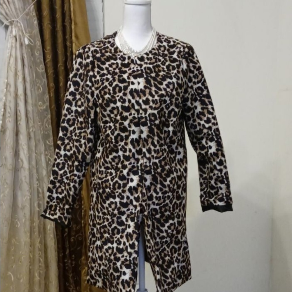 Leopard Print Sexy Jacket Coat For Women Ladies Long Coats Jackets Vintage Wint